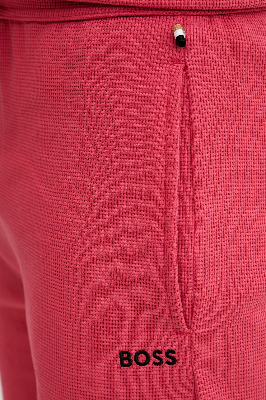 BOSS šortky lounge pánske s bavlnou Waffle Shorts