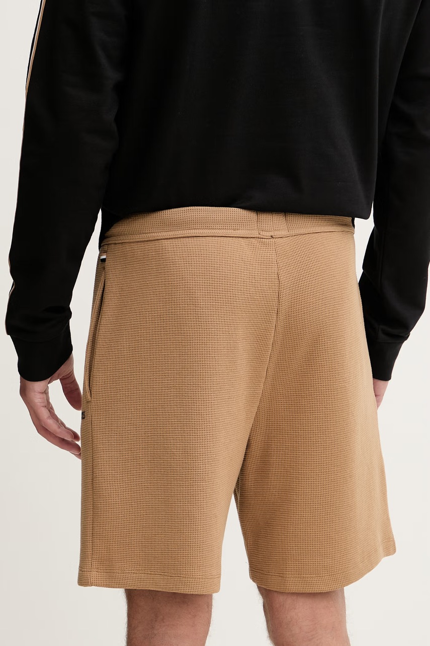 BOSS šortky lounge pánske s bavlnou Waffle Shorts