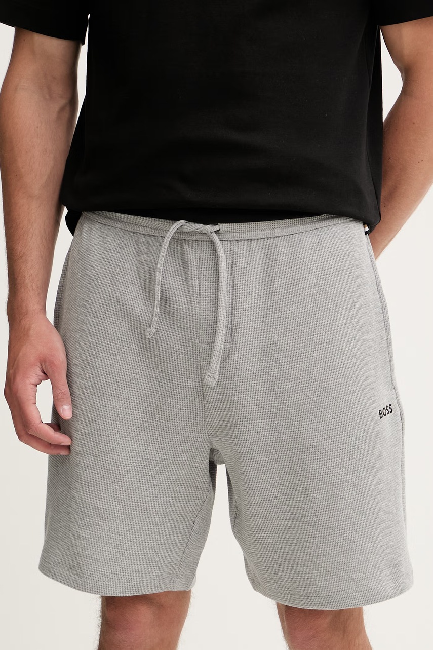 BOSS σορτς lounge Ανδρικά με βαμβάκι Waffle Shorts
