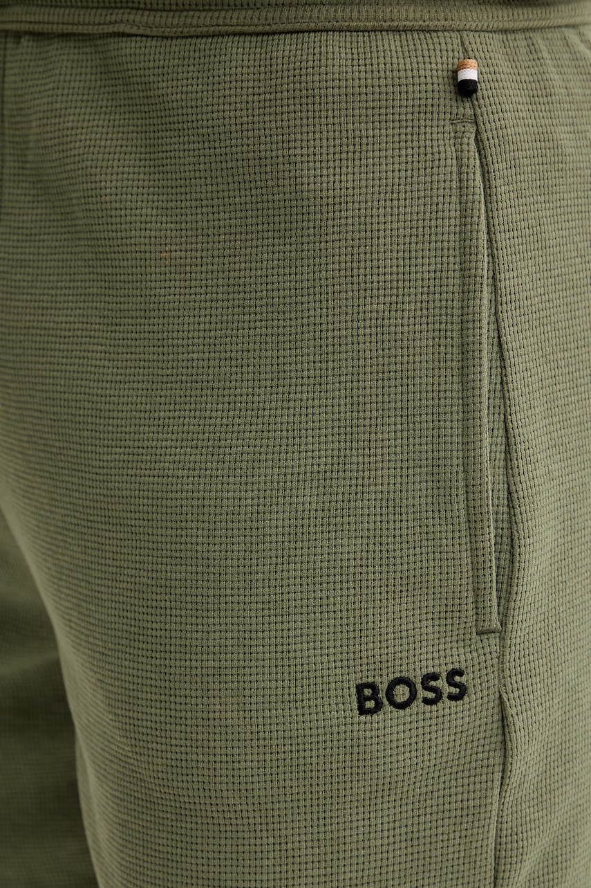 BOSS šortky lounge pánske s bavlnou Waffle Shorts