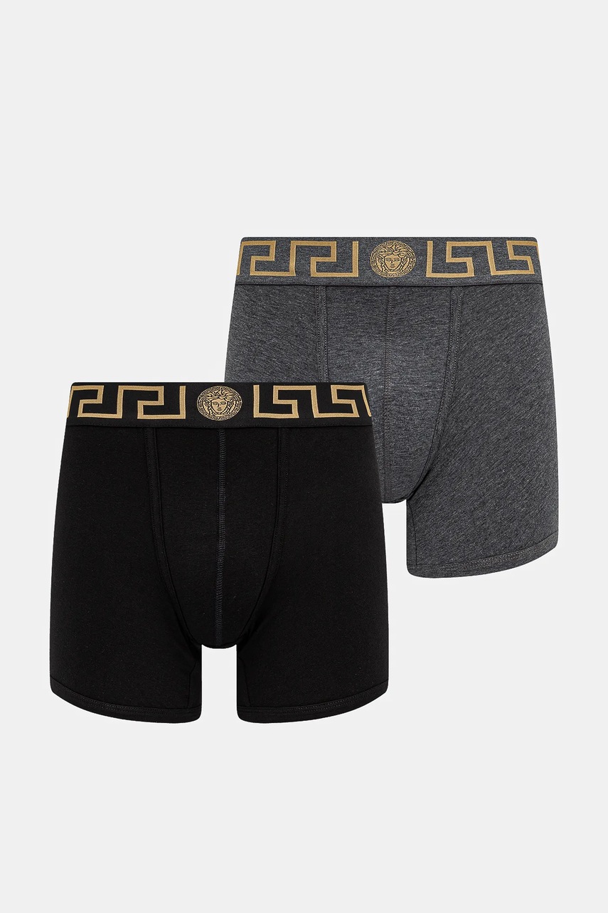 Versace boxeri 2-pack barbati, culoarea negru, AU10192 1A10011