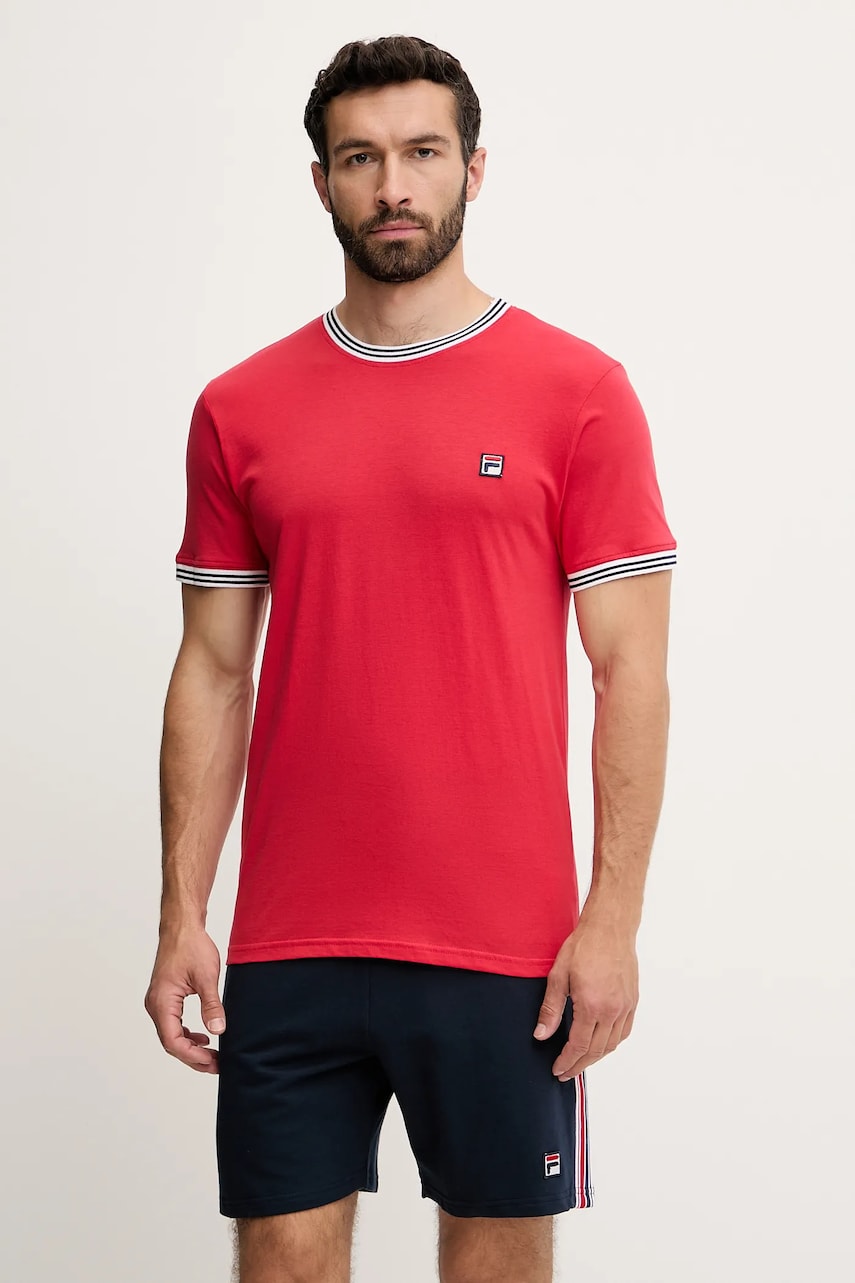 Fila compleu pijama culoarea rosu, cu imprimeu, FPS1212