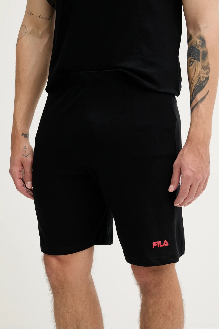 Fila pamut pizsama fekete, nyomott mintás, FPS1223 termék 2. képe