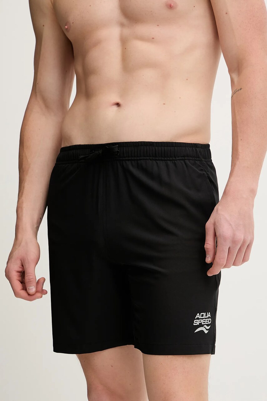 Aqua Speed pantaloni scurti de baie culoarea negru, DYLAN