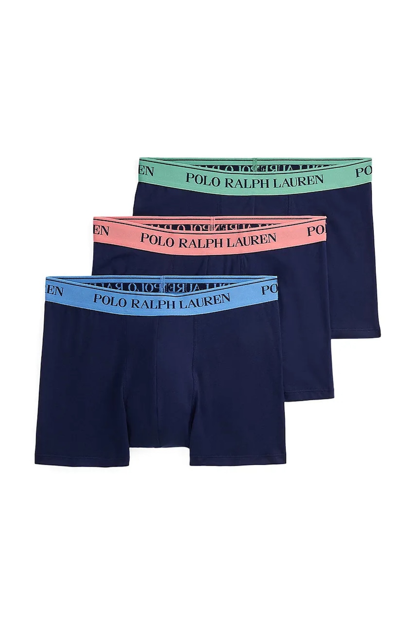 Levně Boxerky Polo Ralph Lauren 3-pack tmavomodrá barva, 714830299