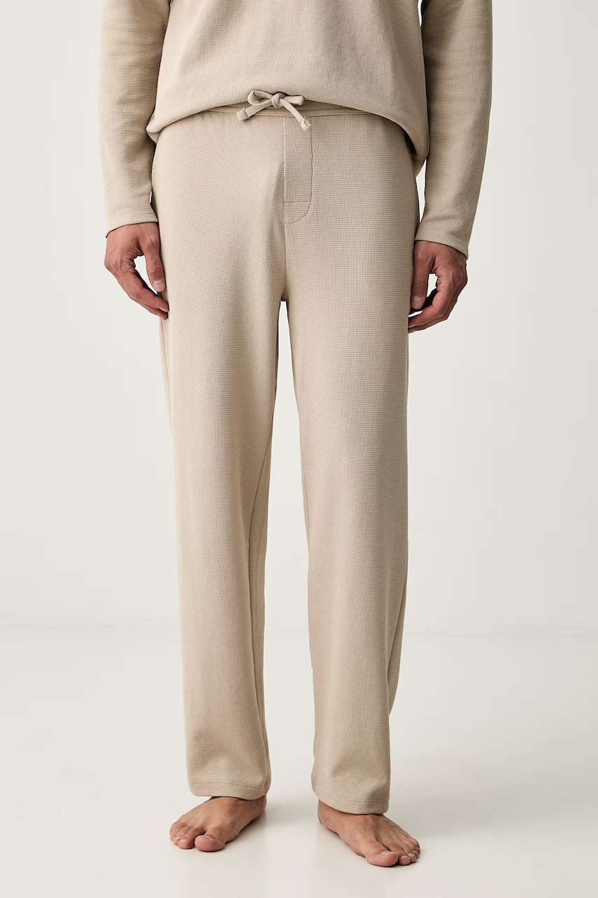 BOSS spodnie dresowe męskie z bawełną Waffle Pants