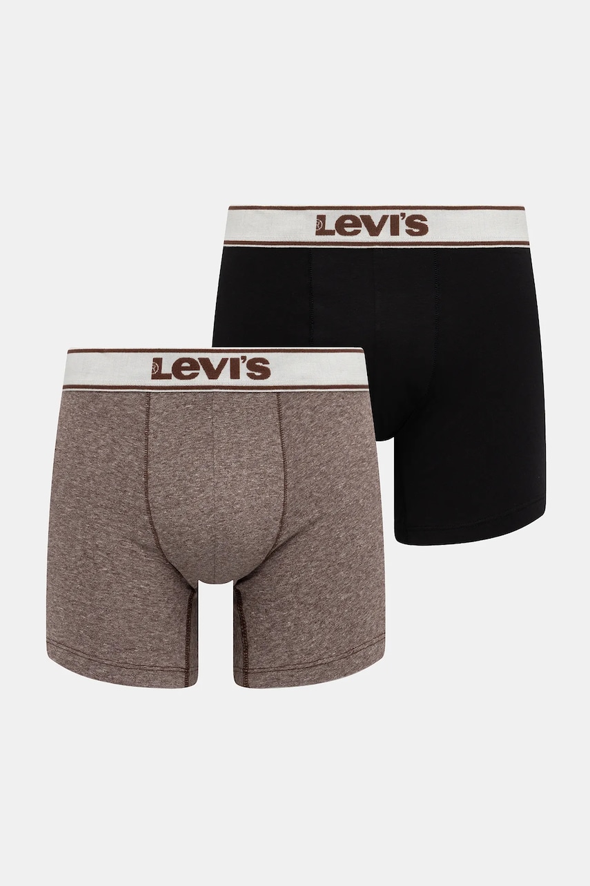 Levi\'s boxeri 2-pack culoarea maro, 37149-1167