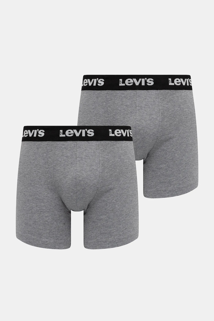Levi's boxeri 2-pack culoarea gri, 37149-1193
