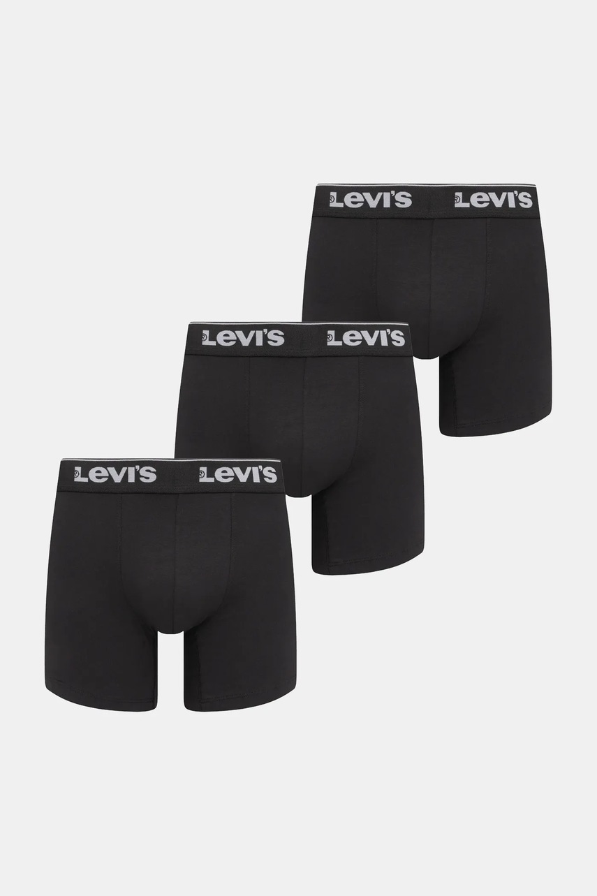Levi\'s boxeri 3-pack culoarea negru, 37149-1199
