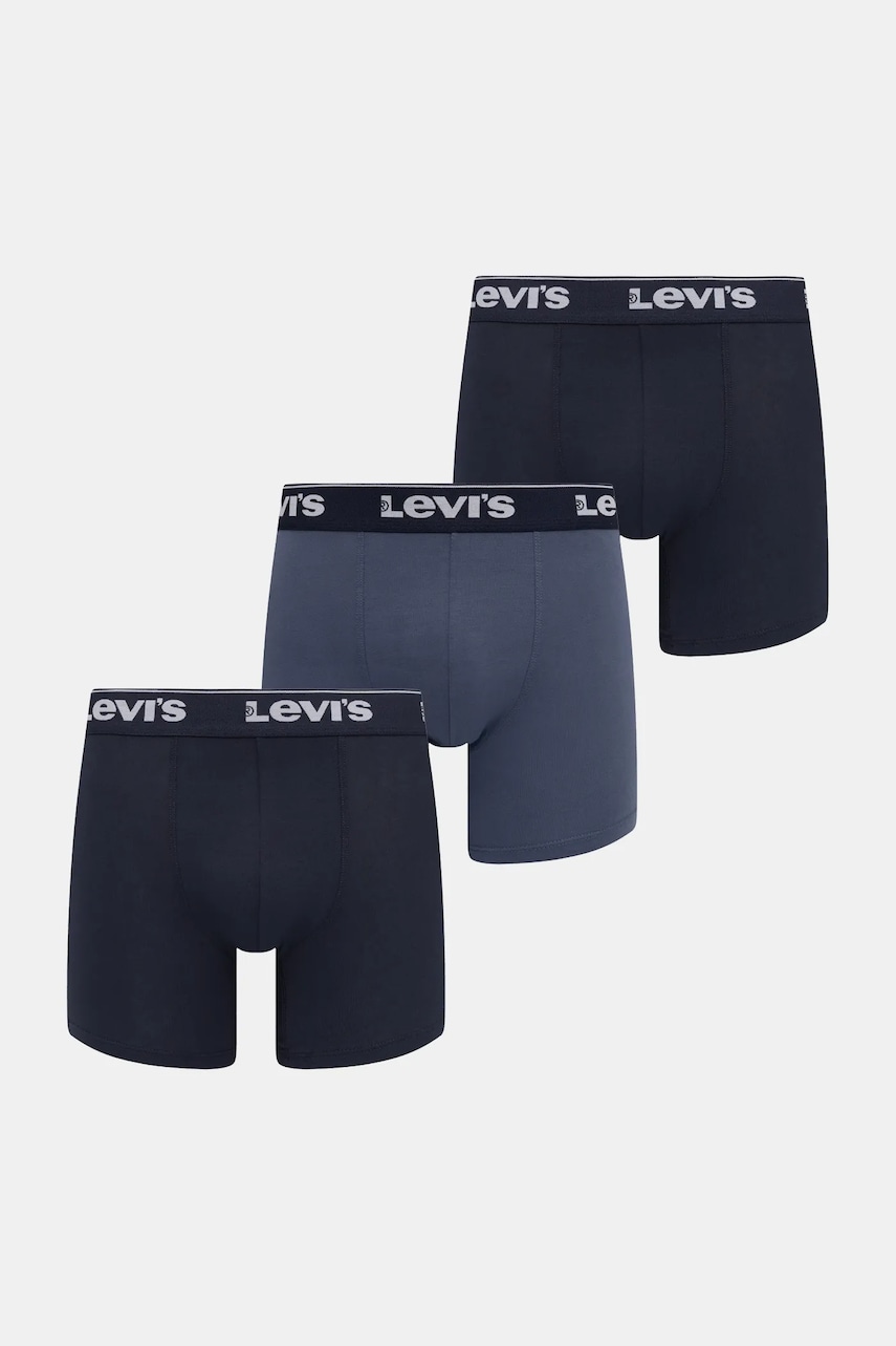 Levi\'s boxeri 3-pack culoarea bleumarin, 37149-1200