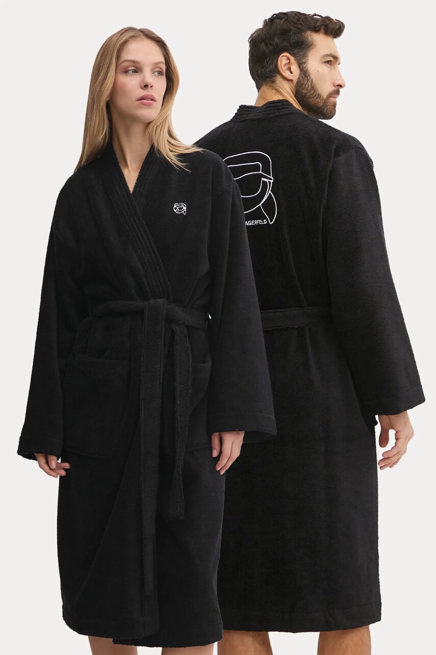 Karl Lagerfeld halat culoarea negru, A1W45016