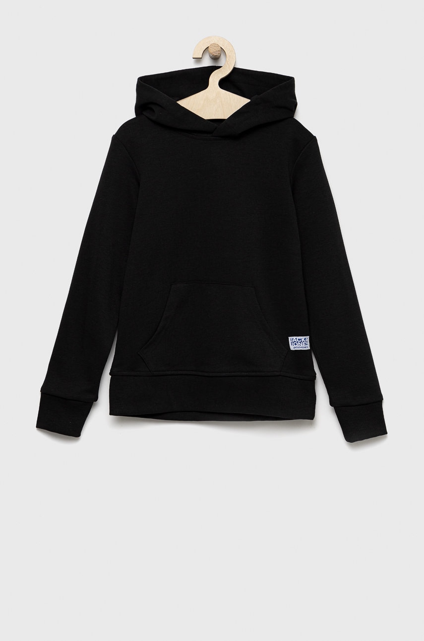 Jack & jones bluza copii culoarea negru, neted