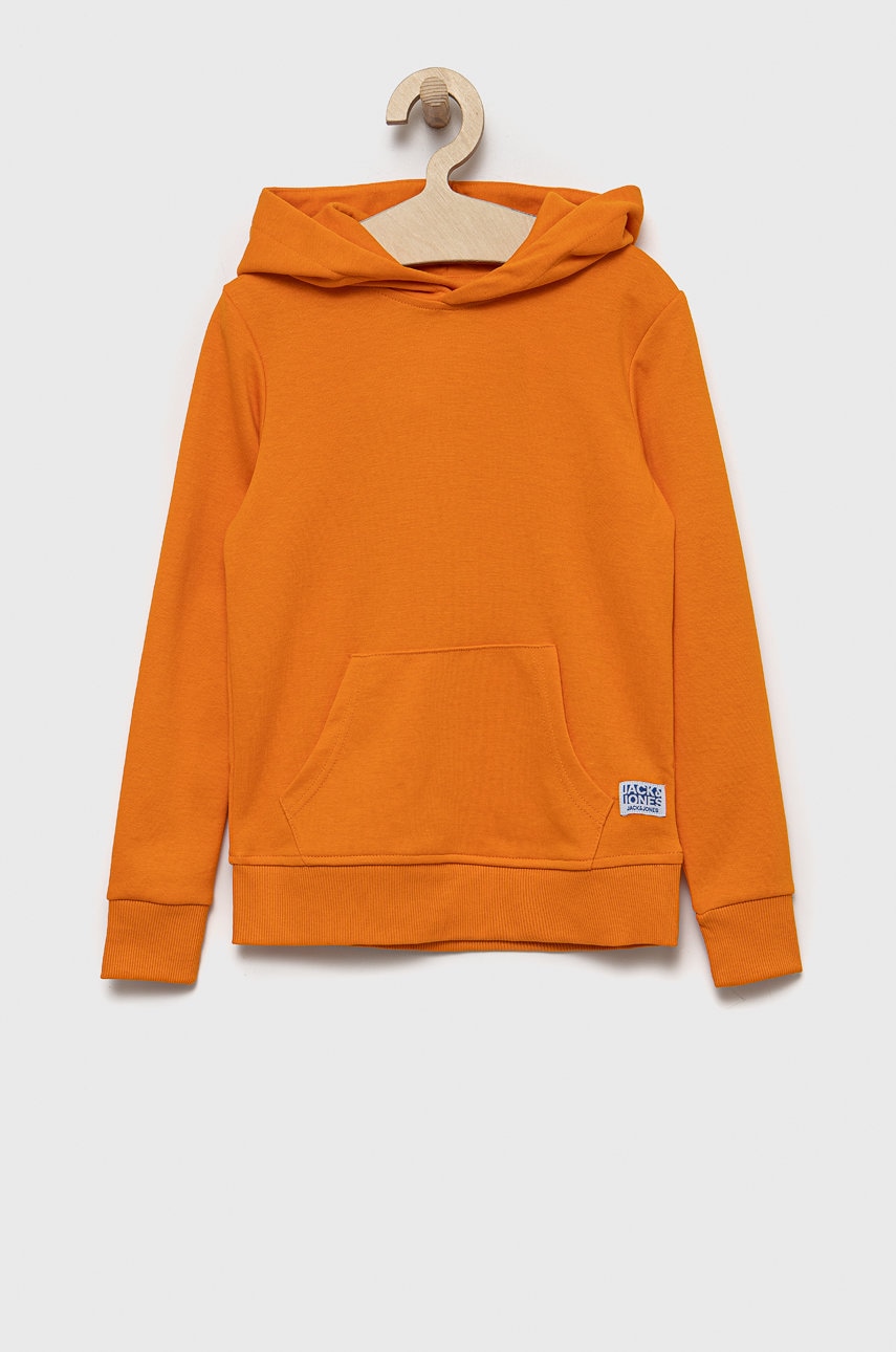 Jack & jones bluza copii culoarea portocaliu, neted