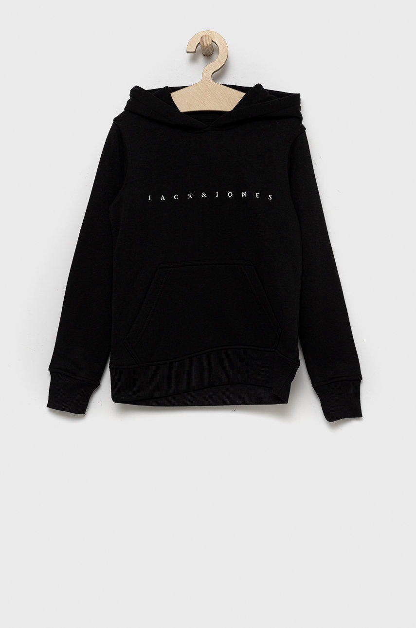 

Дитяча кофта Jack & Jones колір чорний однотонна