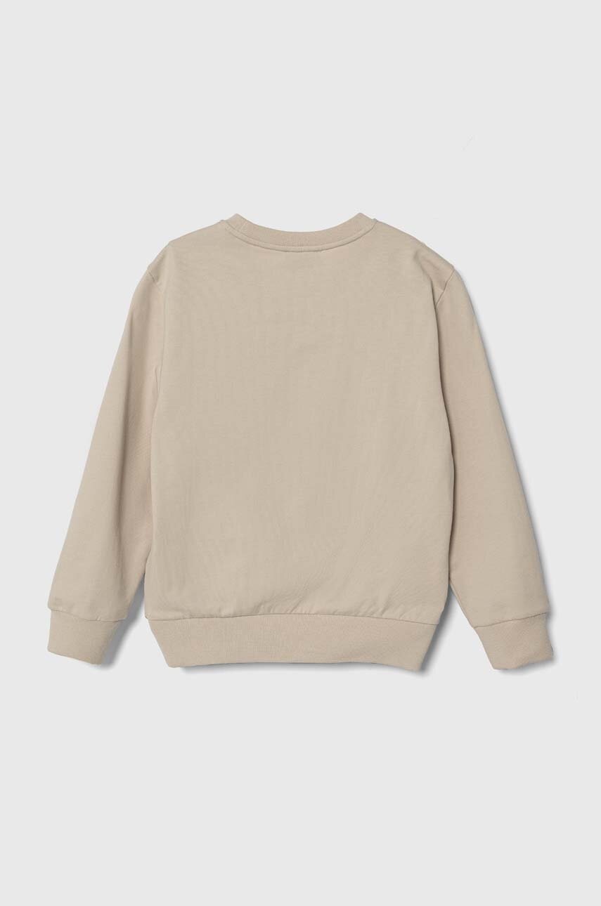 Детская хлопковая кофта EA7 Emporio Armani цвет бежевый с принтом