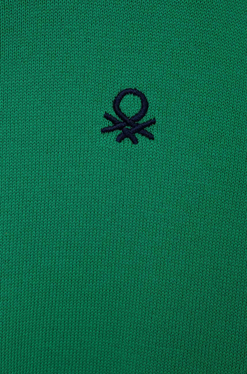 United Colors Of Benetton Pulover De Bumbac Pentru Copii Culoarea Verde, Light