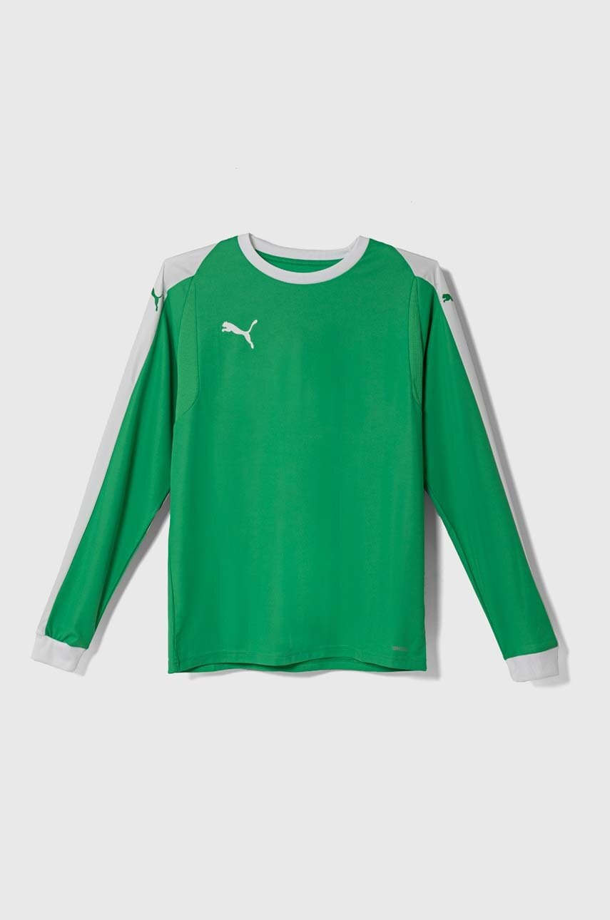 

Детская кофта Puma цвет зелёный узор