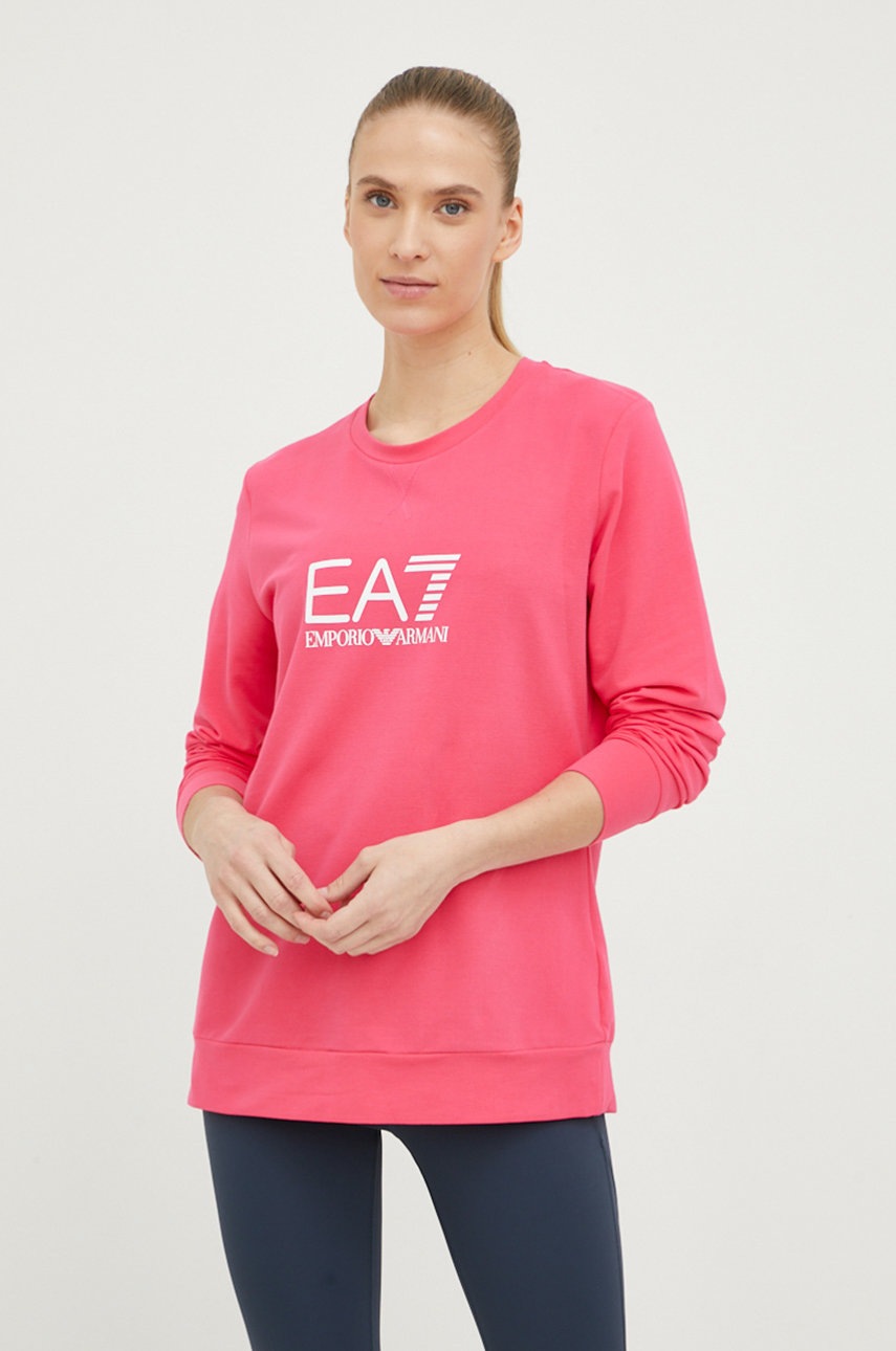 

Кофта EA7 Emporio Armani женская цвет фиолетовый с принтом