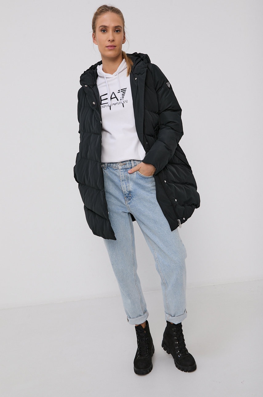 

Кофта EA7 Emporio Armani женская цвет белый гладкая