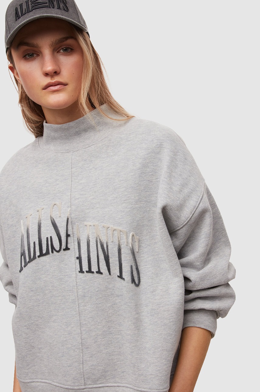 

Кофта AllSaints жіноча колір сірий з принтом