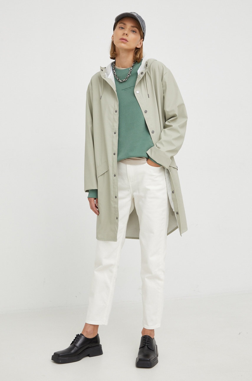 

Хлопковая кофта Marc O'Polo Denim женская цвет зелёный однотонная