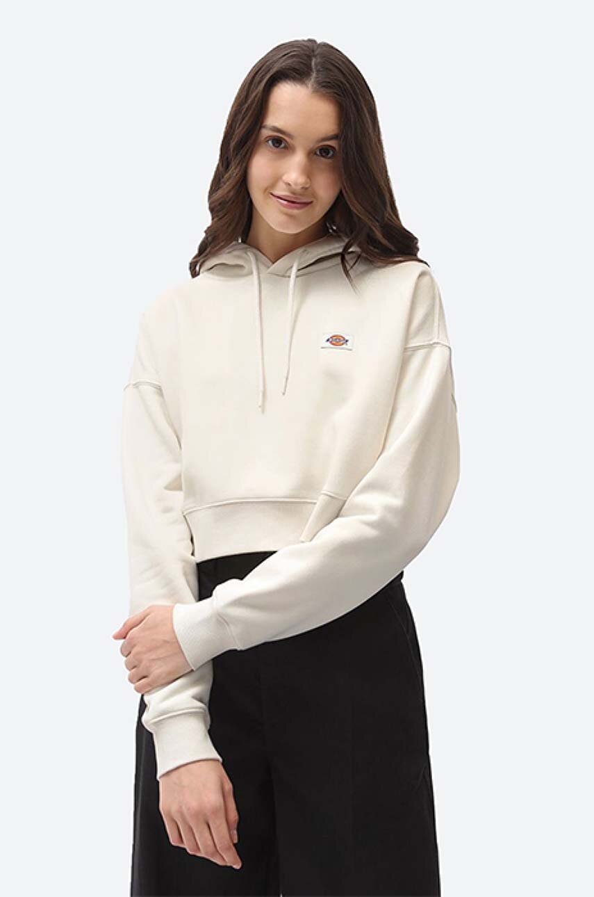 Dickies bluză femei, culoarea bej, cu glugă, uni DK0A4XJTECR-cream