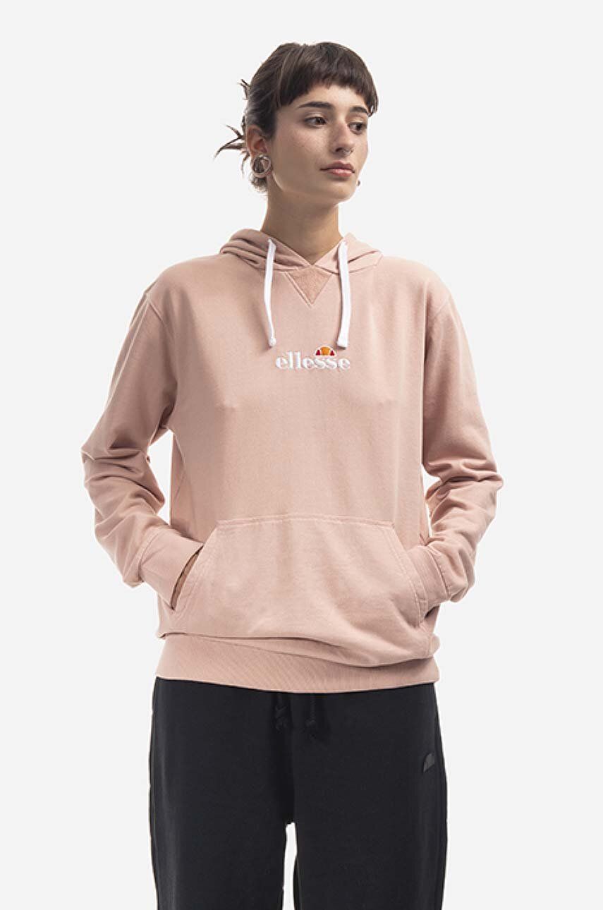 Ellesse Hanorac De Bumbac Daphni Oh Hoody Femei, Culoarea Roz, Cu Gluga, Cu Imprimeu Sgm14014-pink