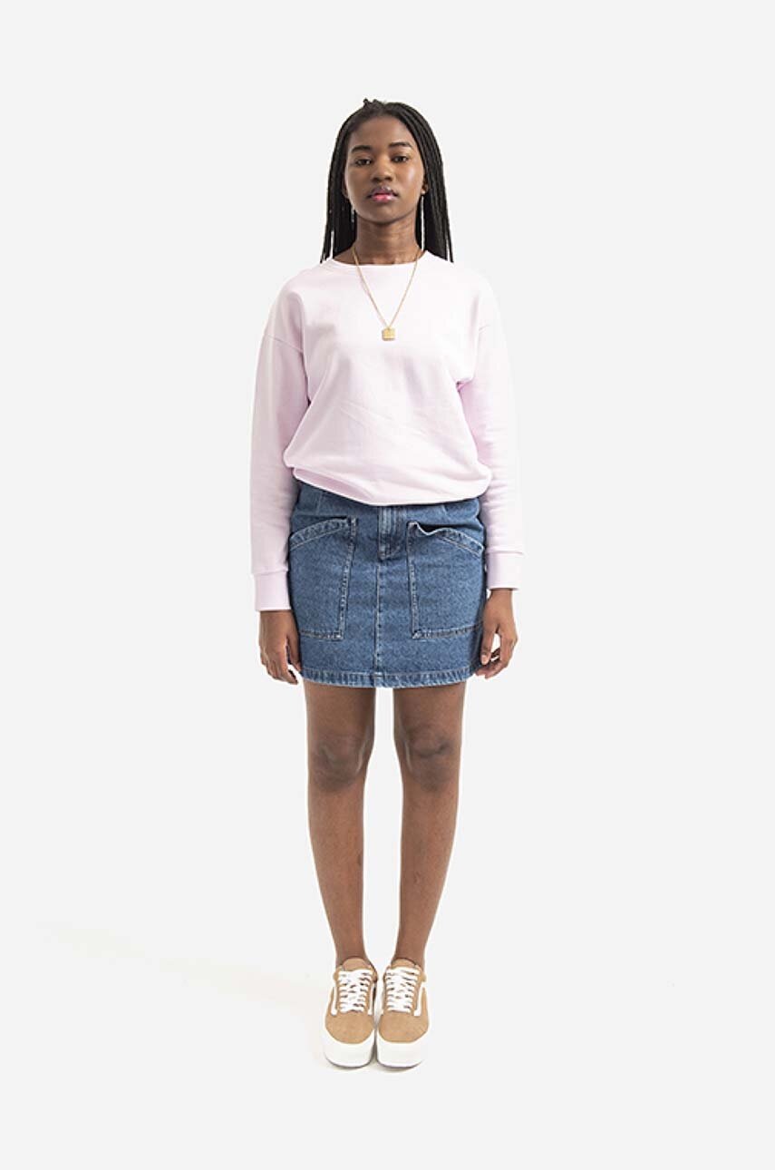 Βαμβακερή μπλούζα A.P.C. Sweat Annie γυναικεία, χρώμα: ροζ φωτογραφία