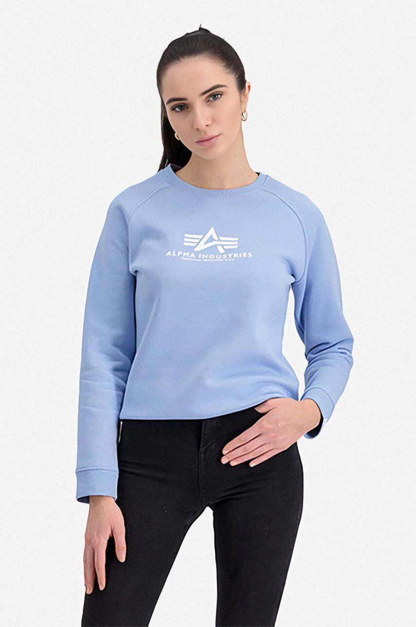 Alpha Industries bluză Sweats & Hoodys femei, cu imprimeu 196031.513-blue