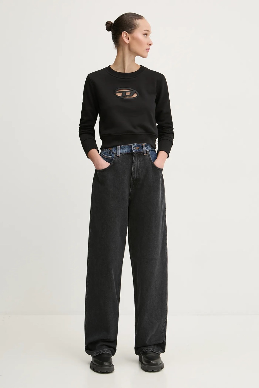 Μπλούζα Diesel F-SLIMMY-OD SWEAT-SHIRT χρώμα: μαύρο, A09931.0GRAC φωτογραφία