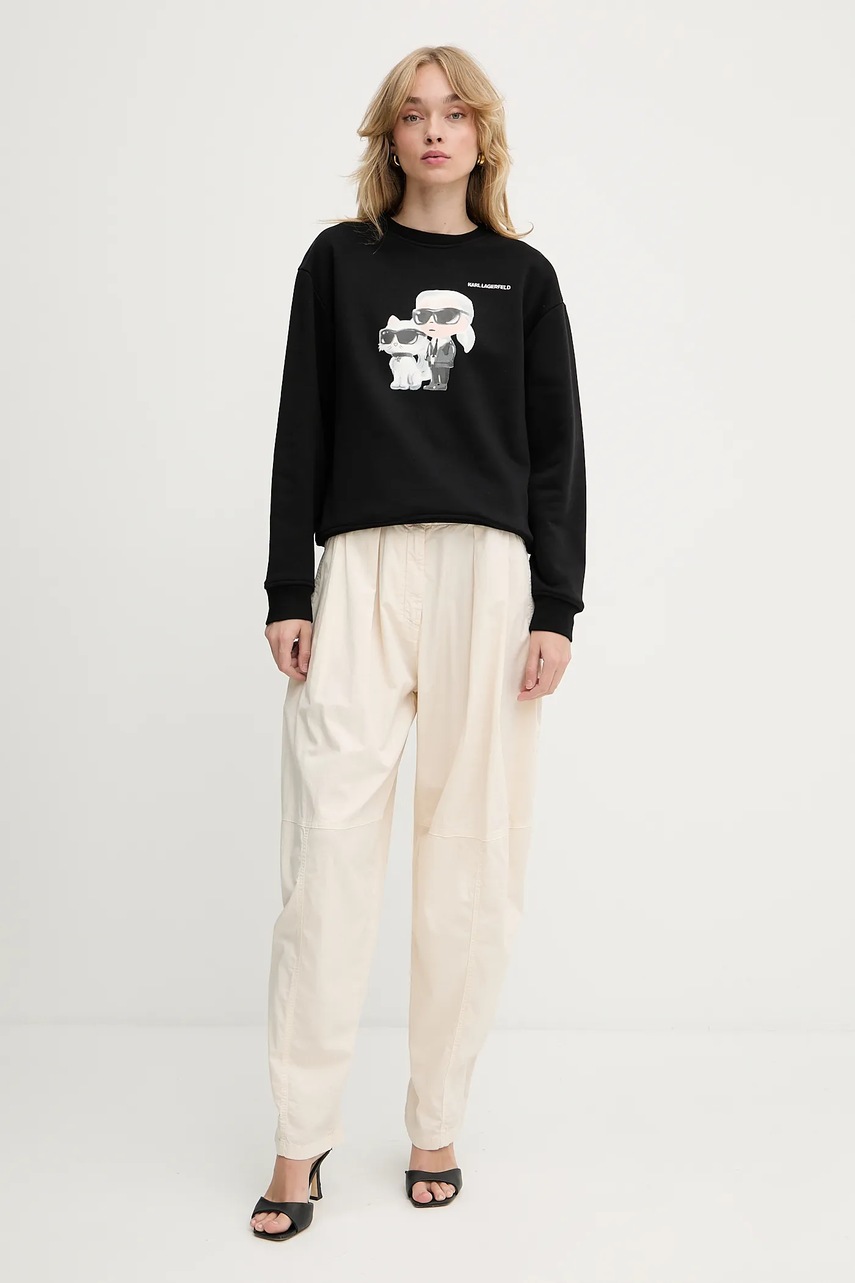Кофта Karl Lagerfeld цвет чёрный с принтом A3W20057