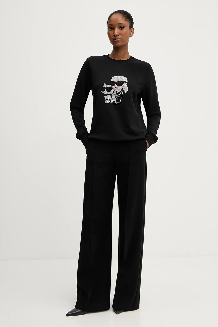 Кофта Karl Lagerfeld цвет чёрный с принтом A3W20069