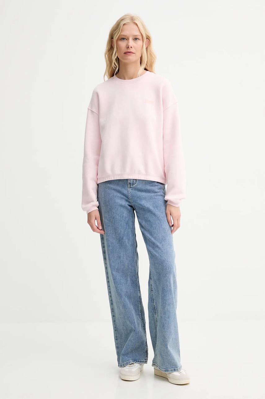 Кофта American Vintage цвет розовый с принтом IZU03A