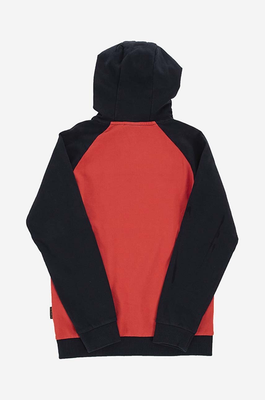 Дитяча бавовняна кофта Napapijri колір червоний з капюшоном візерунок в Івано-Франковську Дитяча бавовняна кофта Napapijri колір червоний з капюшоном візерунок в Івано-Франковську