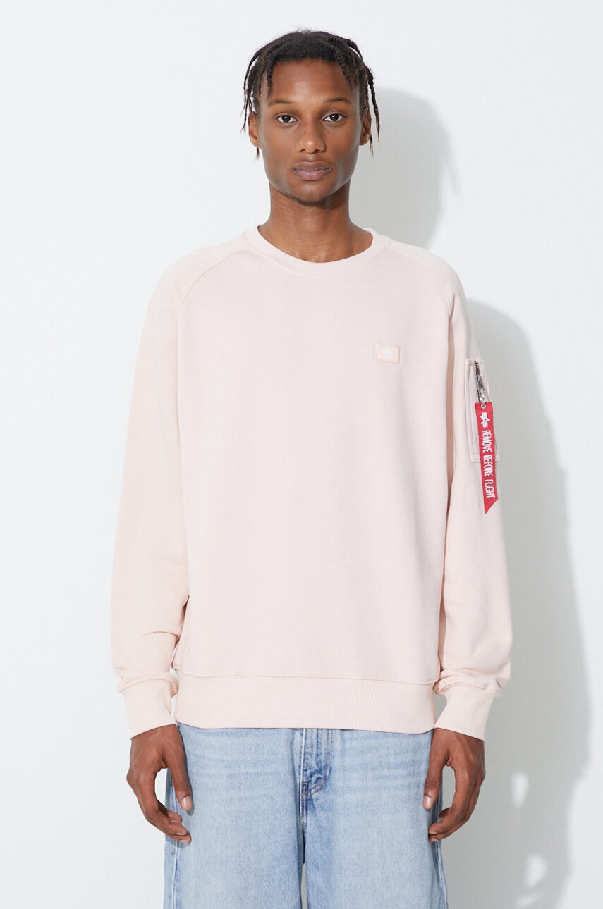 

Кофта Alpha Industries колір рожевий однотонна