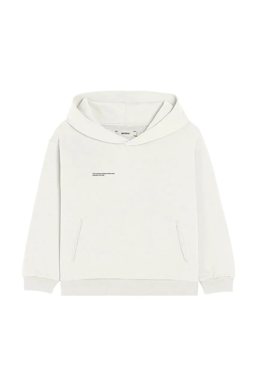 Levně Mikina Pangaia KIDS' 365 MIDWEIGHT HOODIE bílá barva, s kapucí, 10000428