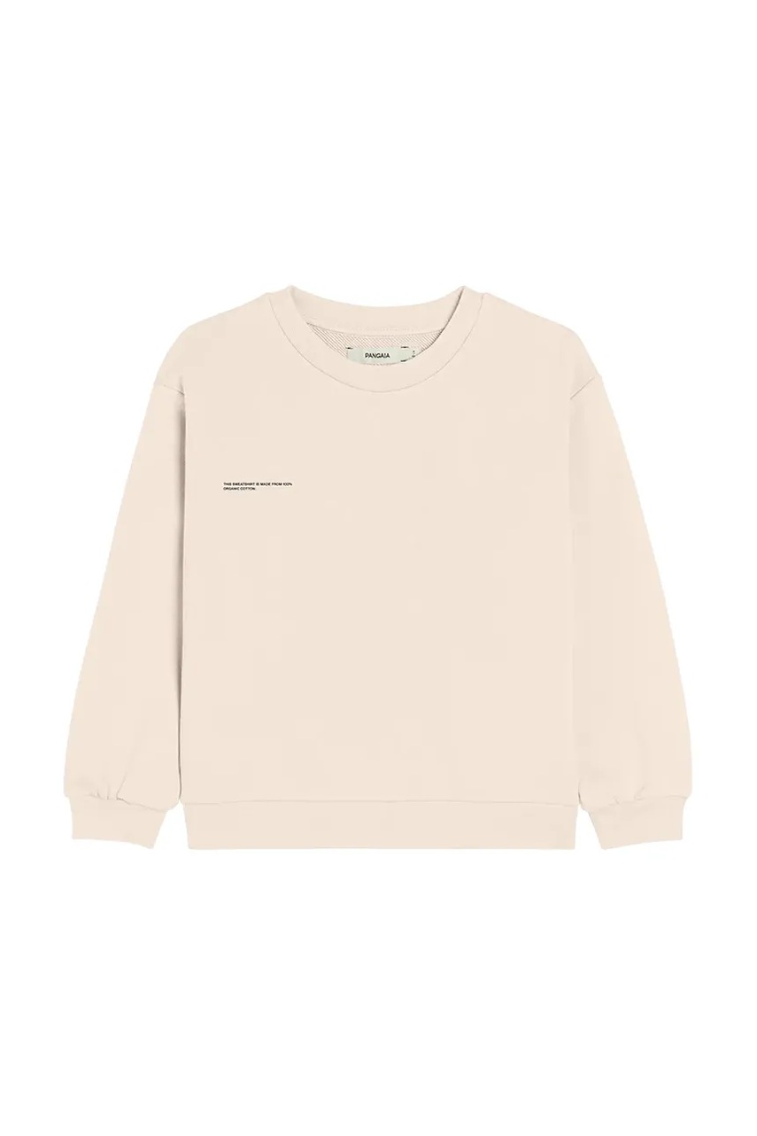 Levně Mikina Pangaia BABY 365 MIDWEIGHT SWEATSHIRT béžová barva, hladká, 10000655