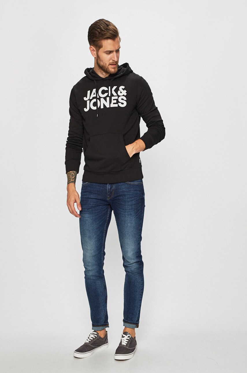 

Кофта Jack & Jones чоловіча колір чорний з принтом