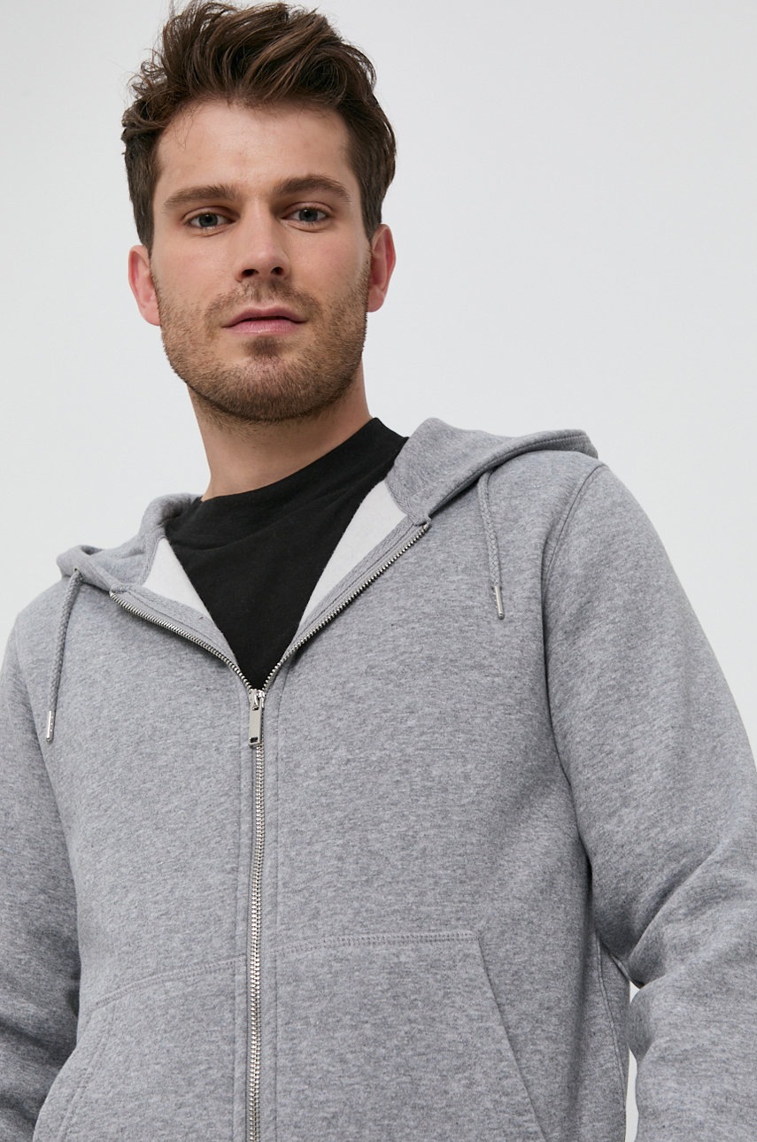 

Суичър Jack & Jones мъжки в сиво с изчистен дизайн, Сив