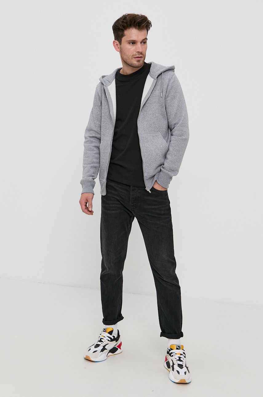 

Кофта Jack & Jones чоловіча колір сірий гладка