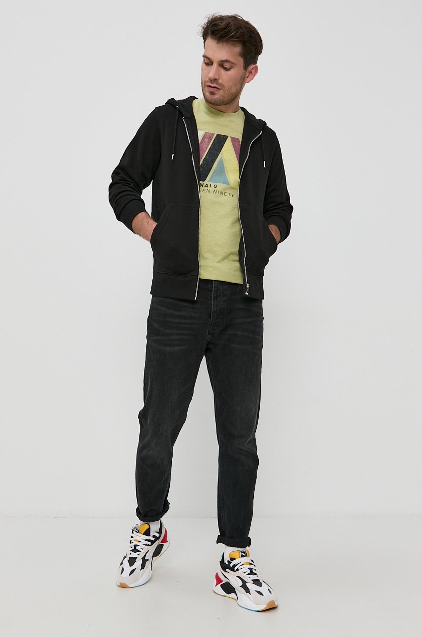 

Кофта Jack & Jones чоловіча колір чорний гладка
