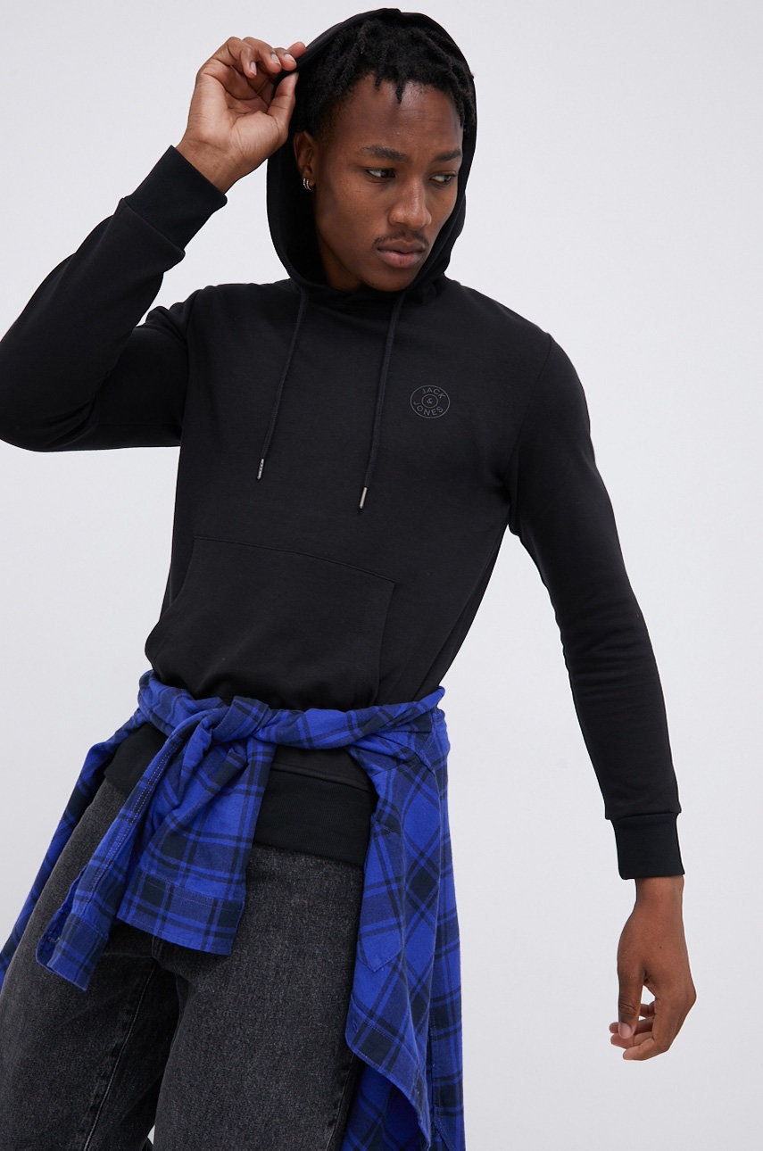 

Суичър Jack & Jones мъжки в черно с изчистен дизайн, Черен