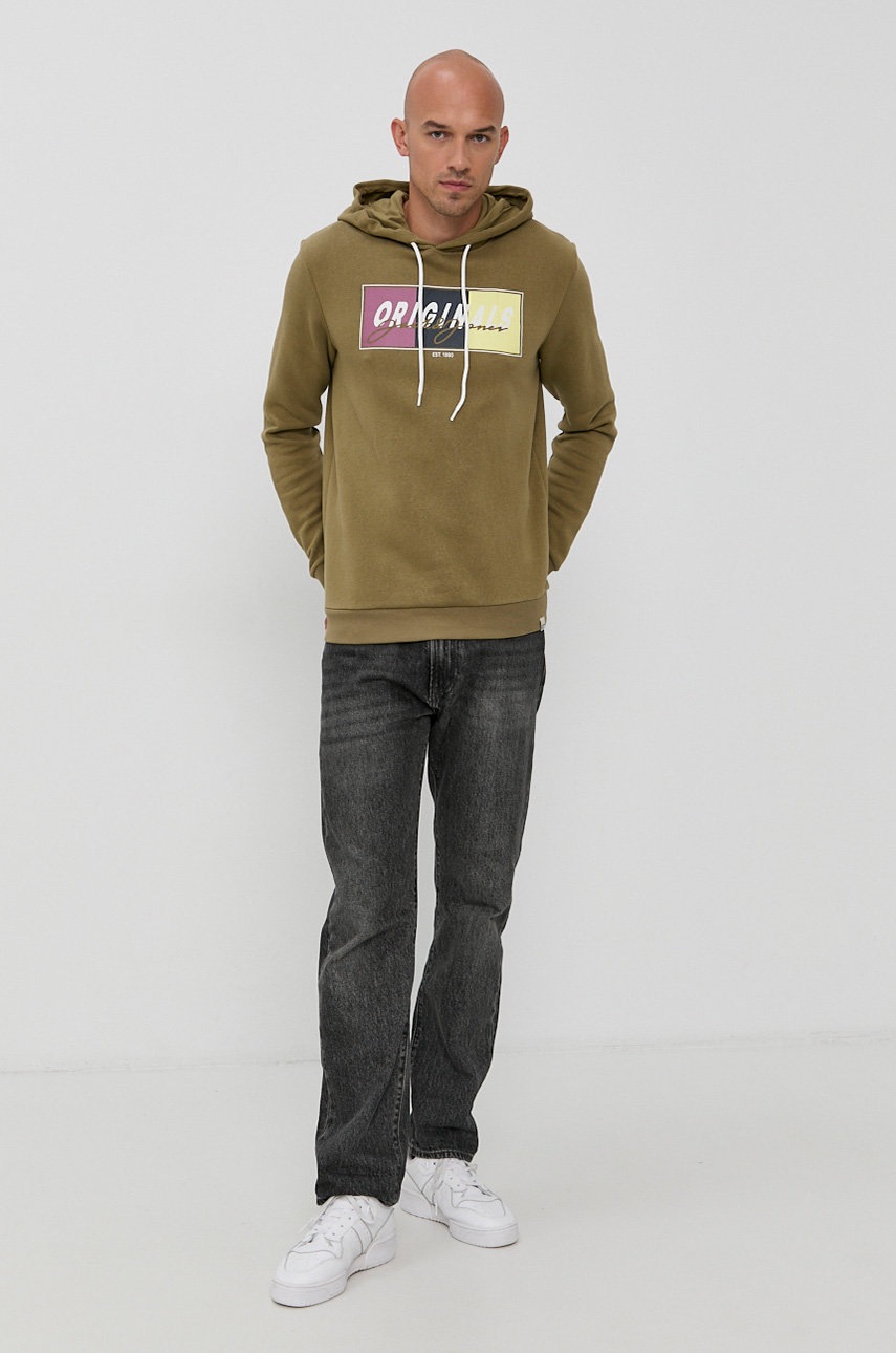 

Кофта Jack & Jones чоловіча колір зелений з принтом