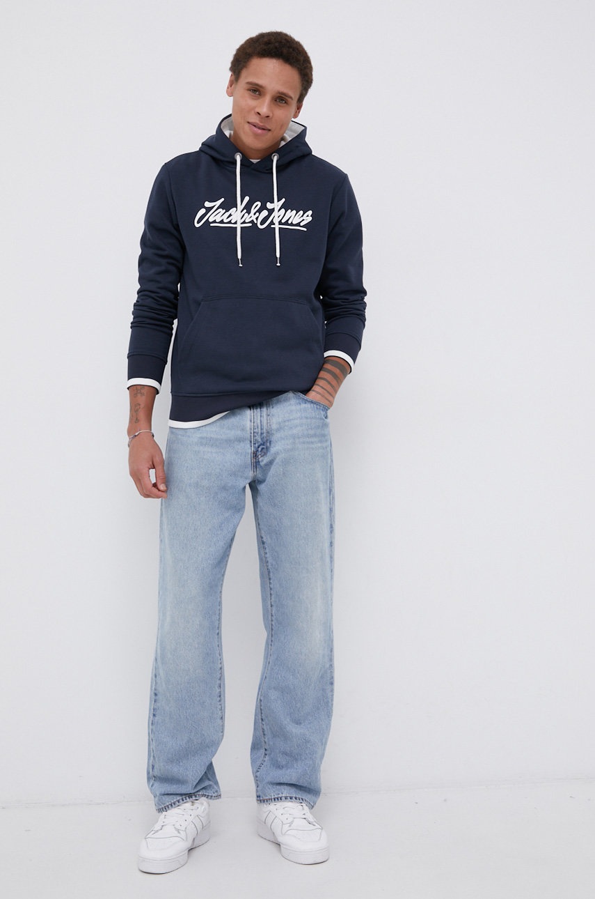 

Кофта Jack & Jones мужская цвет синий с принтом