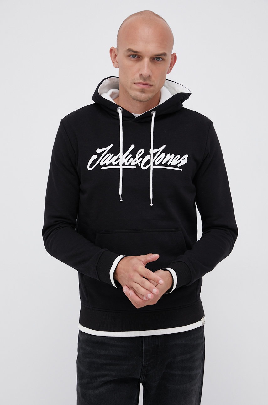 

Кофта Jack & Jones мужская цвет чёрный с принтом
