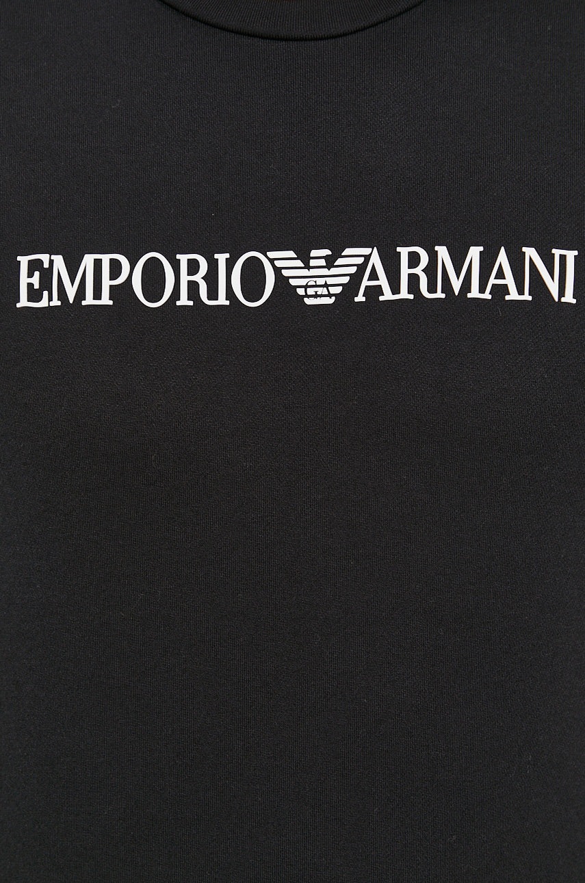 Кофта Emporio Armani чоловіча колір чорний з принтом 