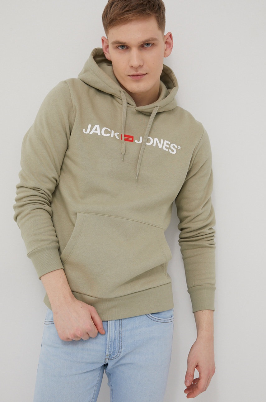 

Суичър Jack & Jones мъжка в зелено с изчистен дизайн, Зелен