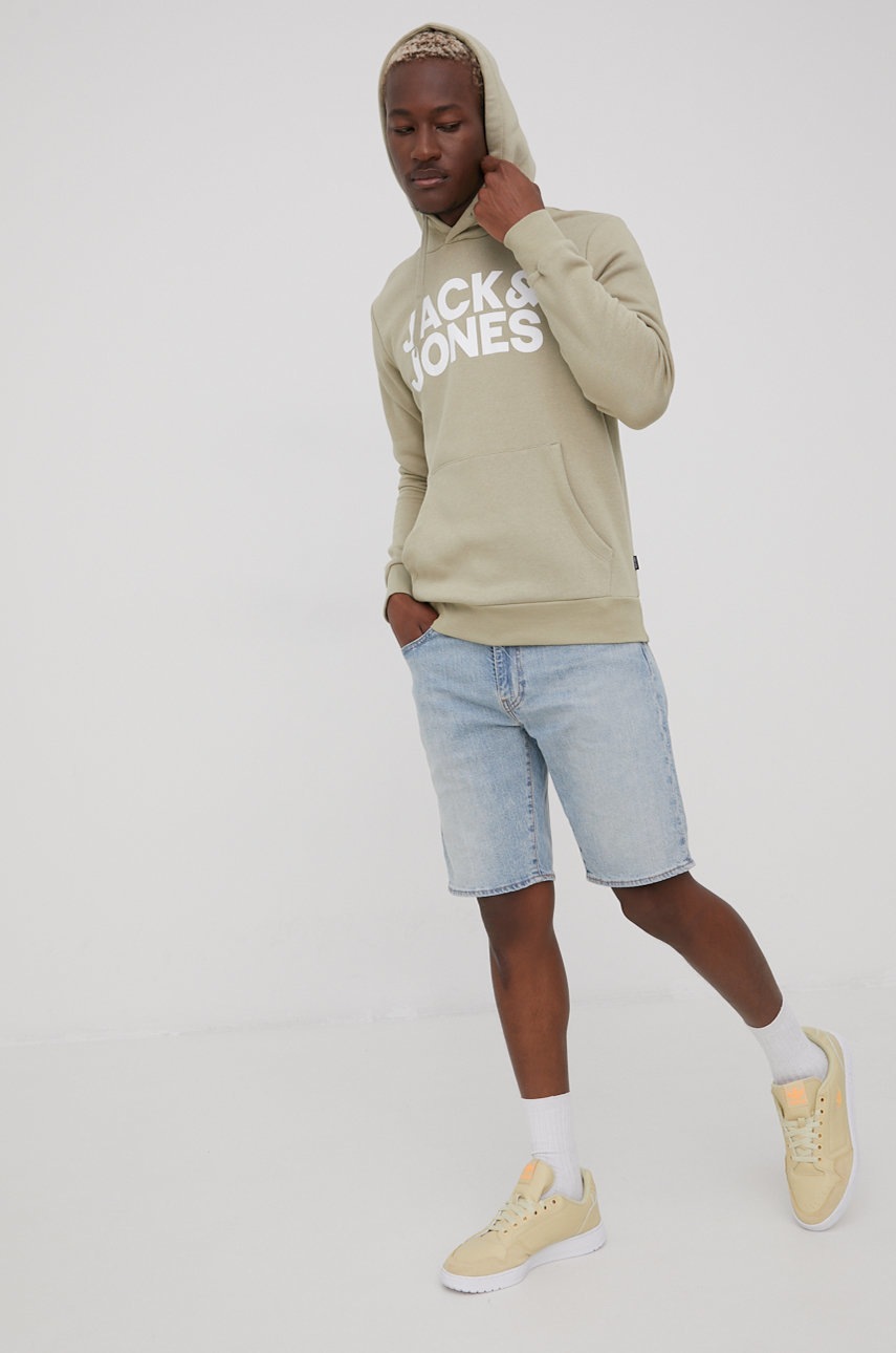 

Кофта Jack & Jones мужская цвет зелёный с принтом