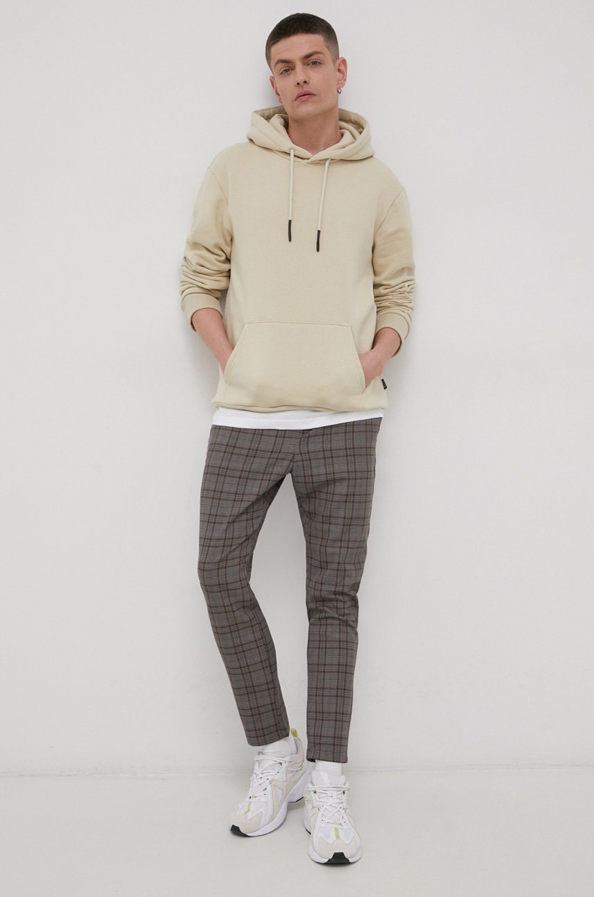 

Кофта Only & Sons чоловіча колір бежевий гладка