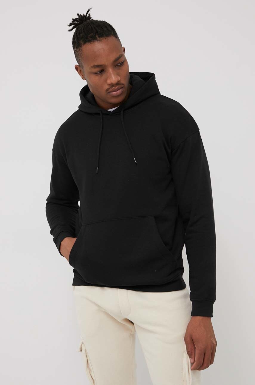 Jack & jones bluza barbati, culoarea negru, neted